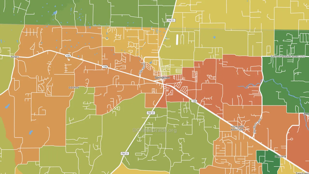 76082, TX Map of Drug-Related Crime Rates