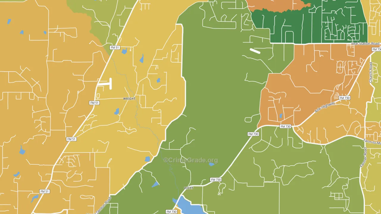 76085, TX Map of Drug-Related Crime Rates