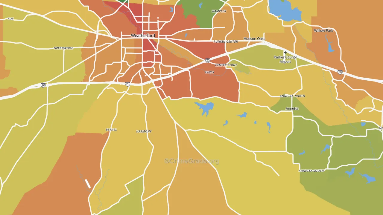 76087, TX Map of Drug-Related Crime Rates