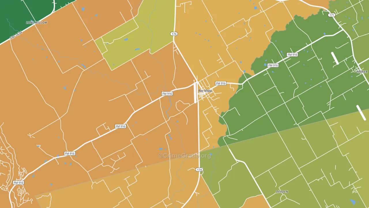 76093, TX Map of Drug-Related Crime Rates