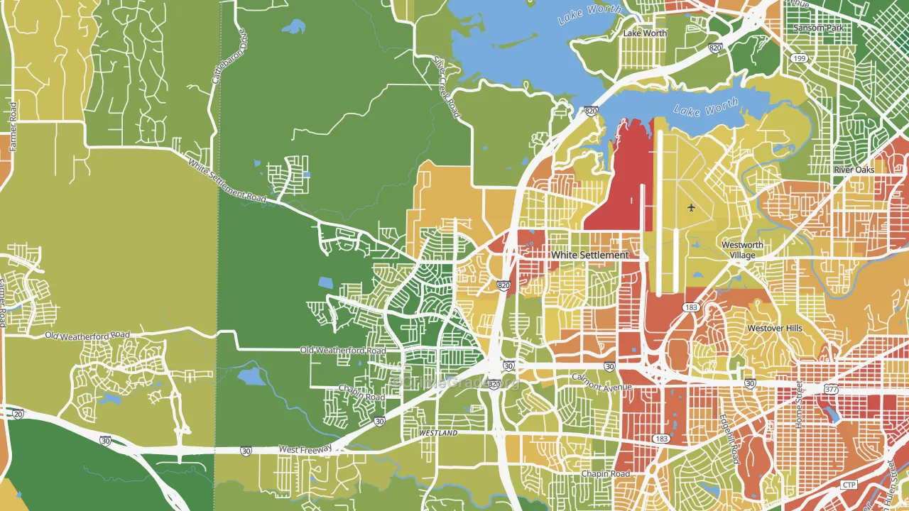 76108, TX Map of Drug-Related Crime Rates