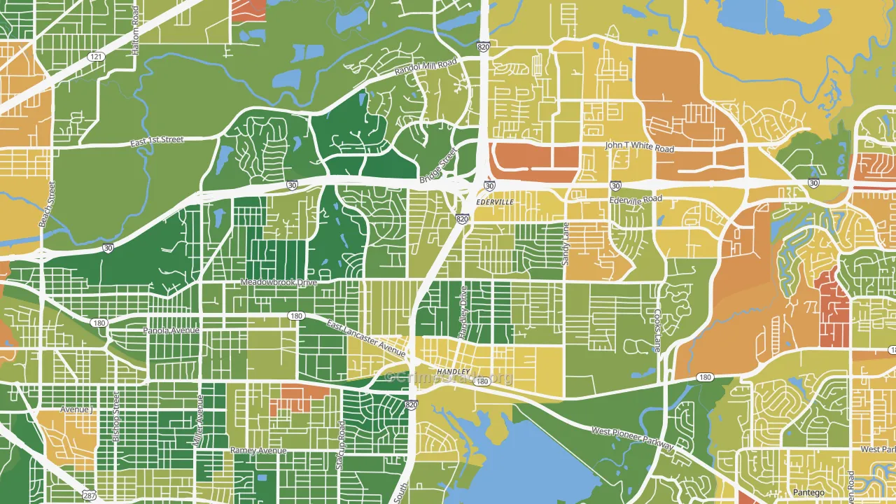 76112, TX Map of Drug-Related Crime Rates