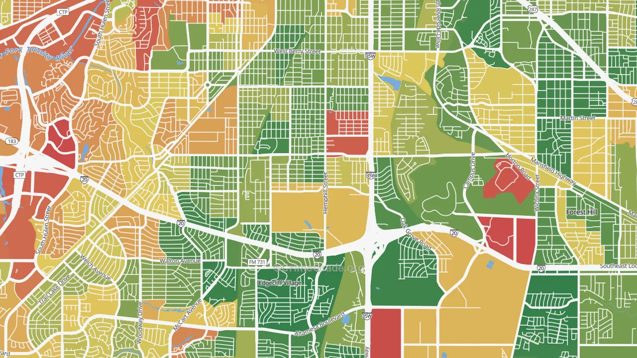 76115, TX Map of Drug-Related Crime Rates