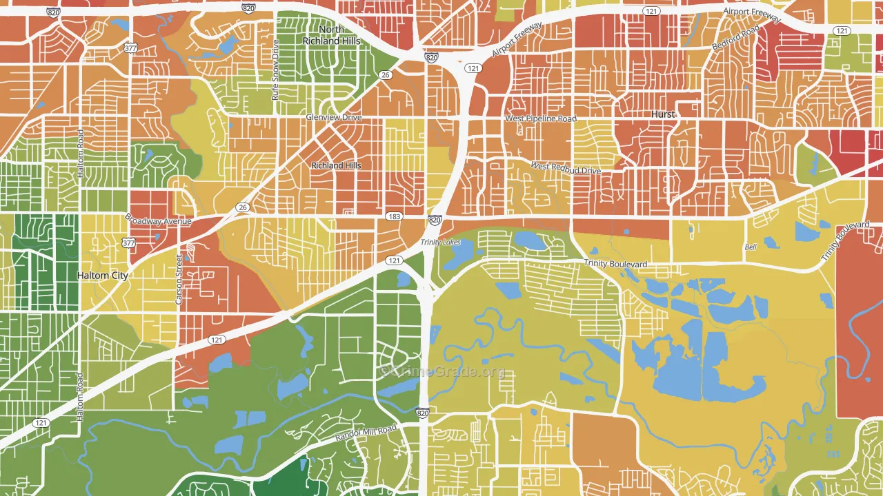 76118, TX Map of Drug-Related Crime Rates