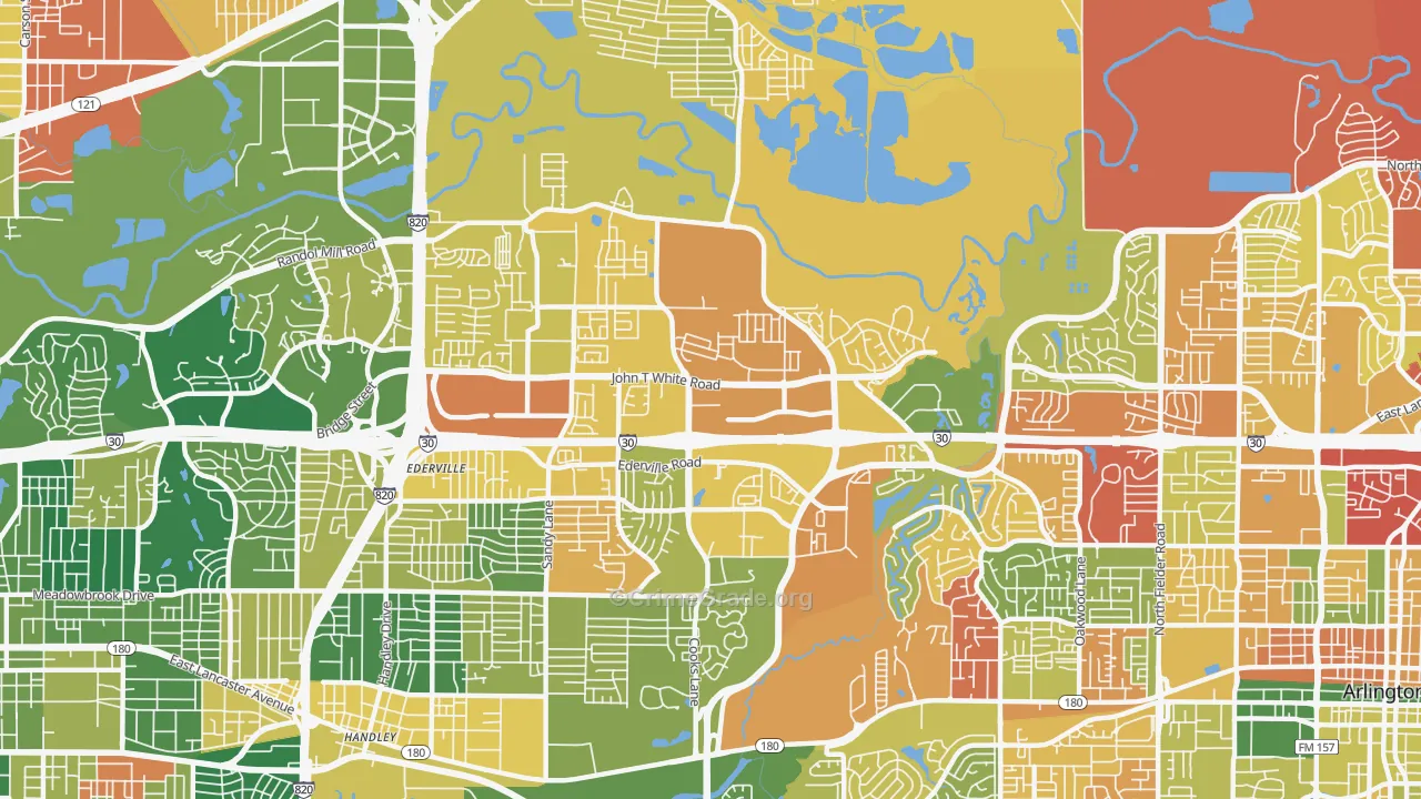 76120, TX Map of Drug-Related Crime Rates