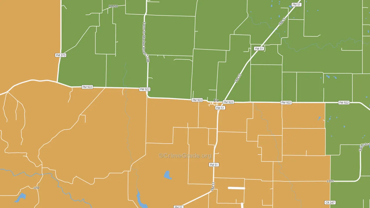 76238, TX Map of Drug-Related Crime Rates