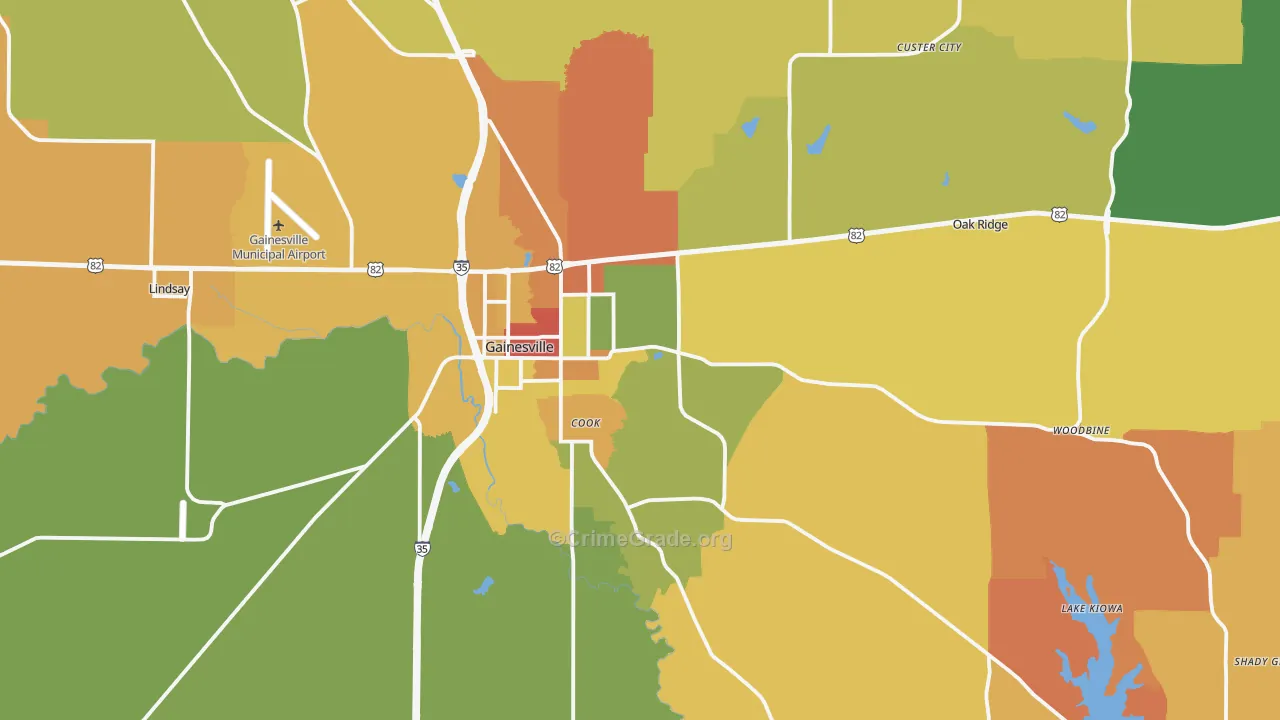 76240, TX Map of Drug-Related Crime Rates