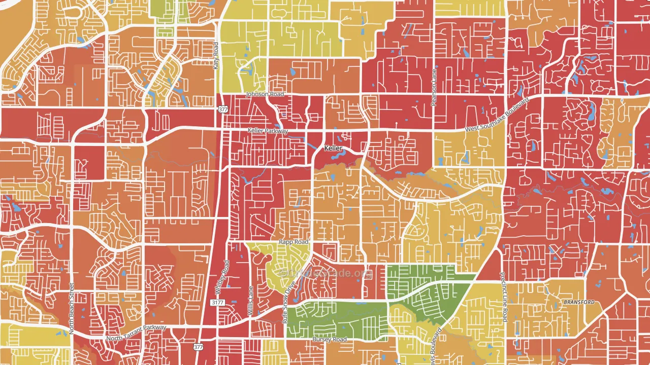 76248, TX Map of Drug-Related Crime Rates