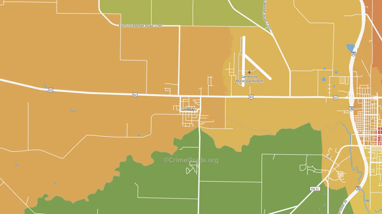 76250, TX Map of Drug-Related Crime Rates