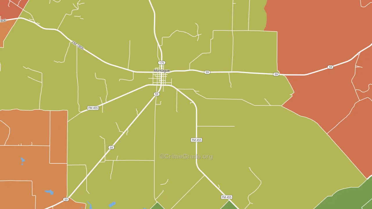 76251, TX Map of Drug-Related Crime Rates