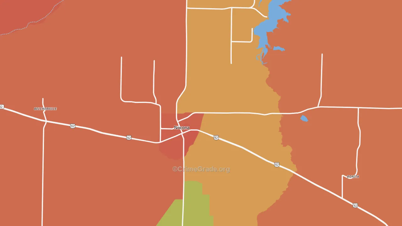 76255, TX Map of Drug-Related Crime Rates
