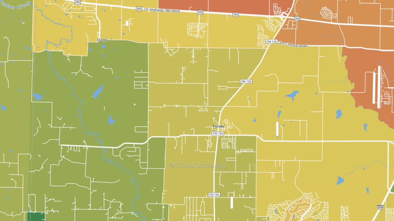 76259, TX Map of Drug-Related Crime Rates