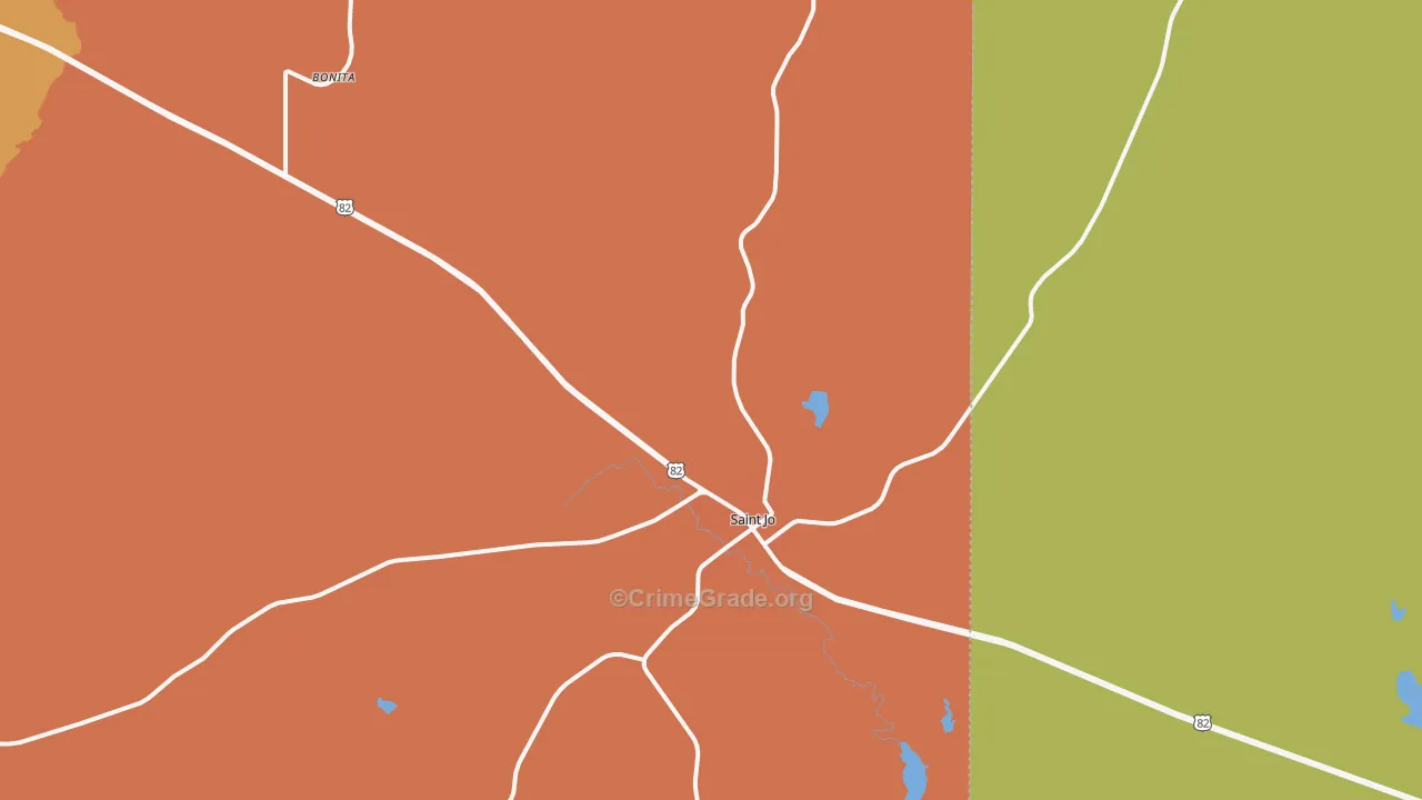 76265, TX Map of Drug-Related Crime Rates