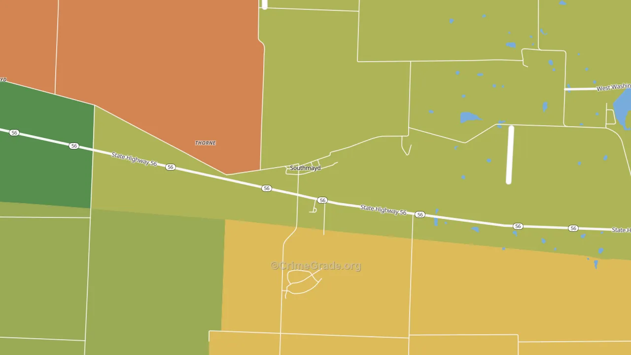 76268, TX Map of Drug-Related Crime Rates