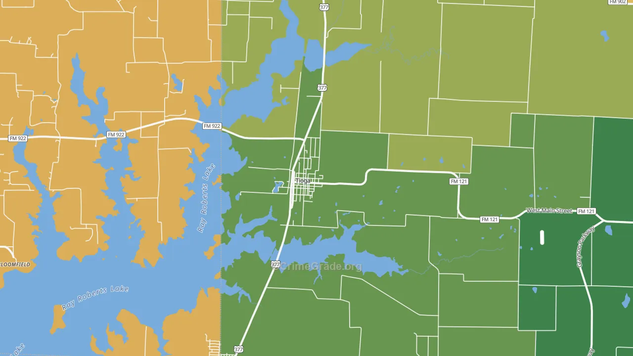 76271, TX Map of Drug-Related Crime Rates