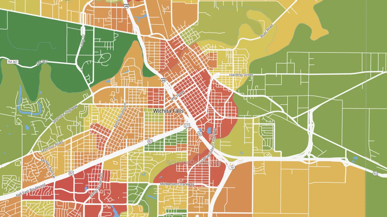 76301, TX Map of Drug-Related Crime Rates