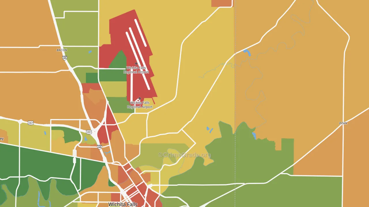 76305, TX Map of Drug-Related Crime Rates