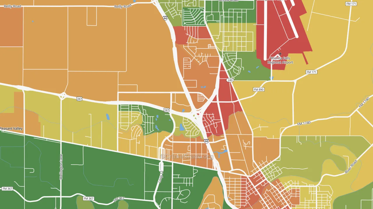 76306, TX Map of Drug-Related Crime Rates