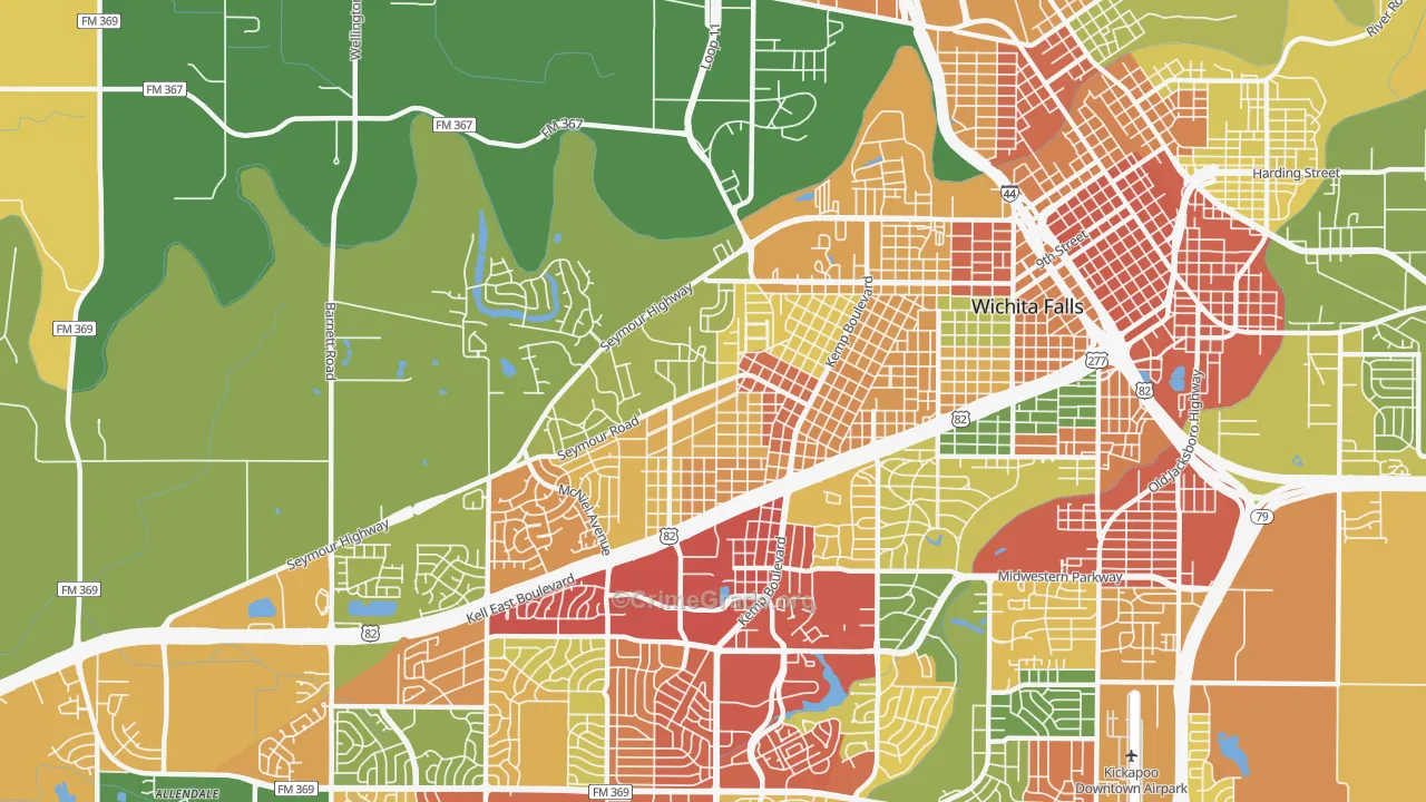 76309, TX Map of Drug-Related Crime Rates