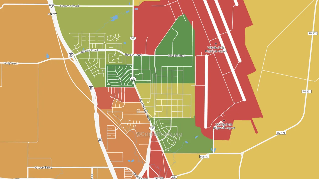 76311, TX Map of Drug-Related Crime Rates