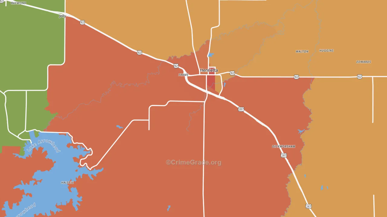 76365, TX Map of Drug-Related Crime Rates