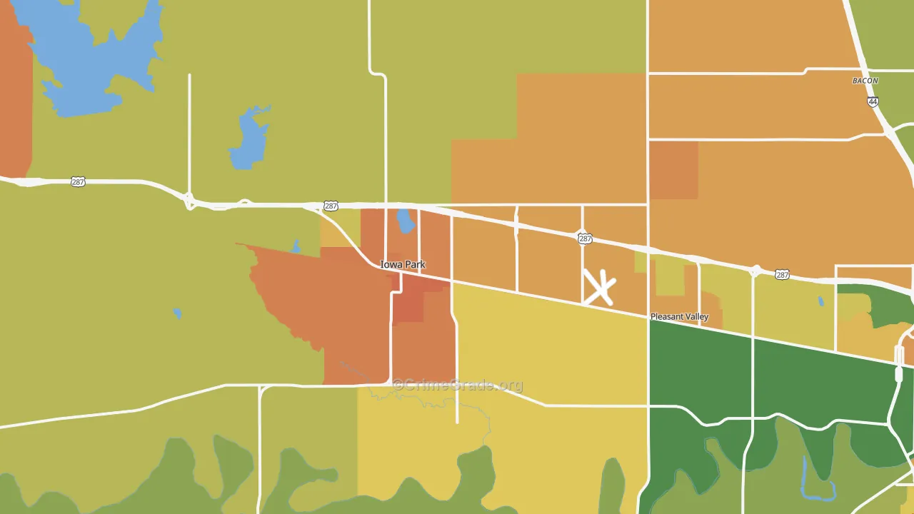 76367, TX Map of Drug-Related Crime Rates