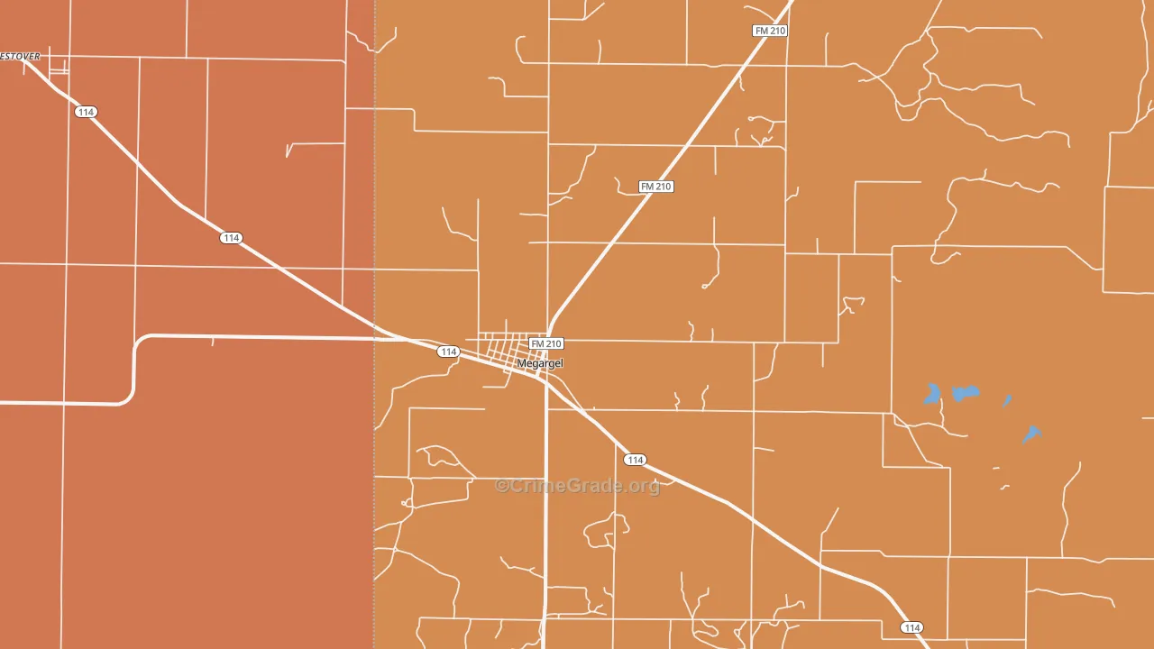 76370, TX Map of Drug-Related Crime Rates