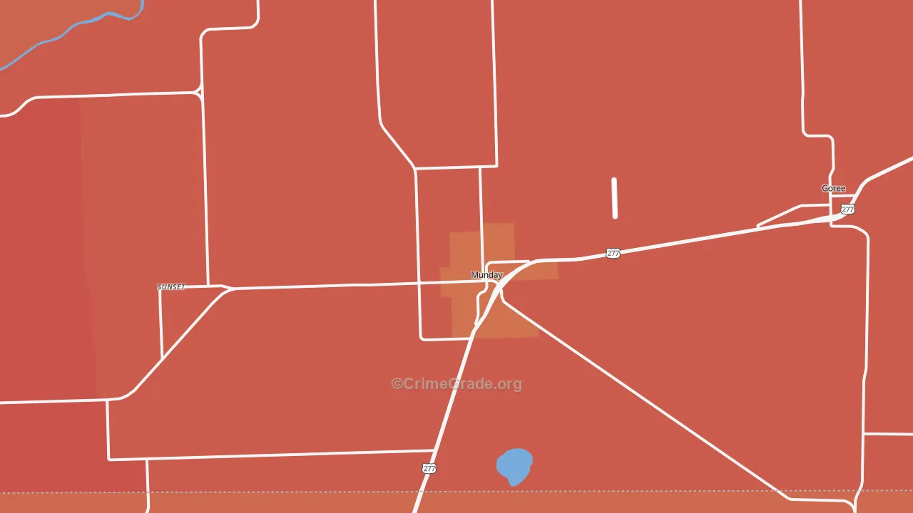 76371, TX Map of Drug-Related Crime Rates