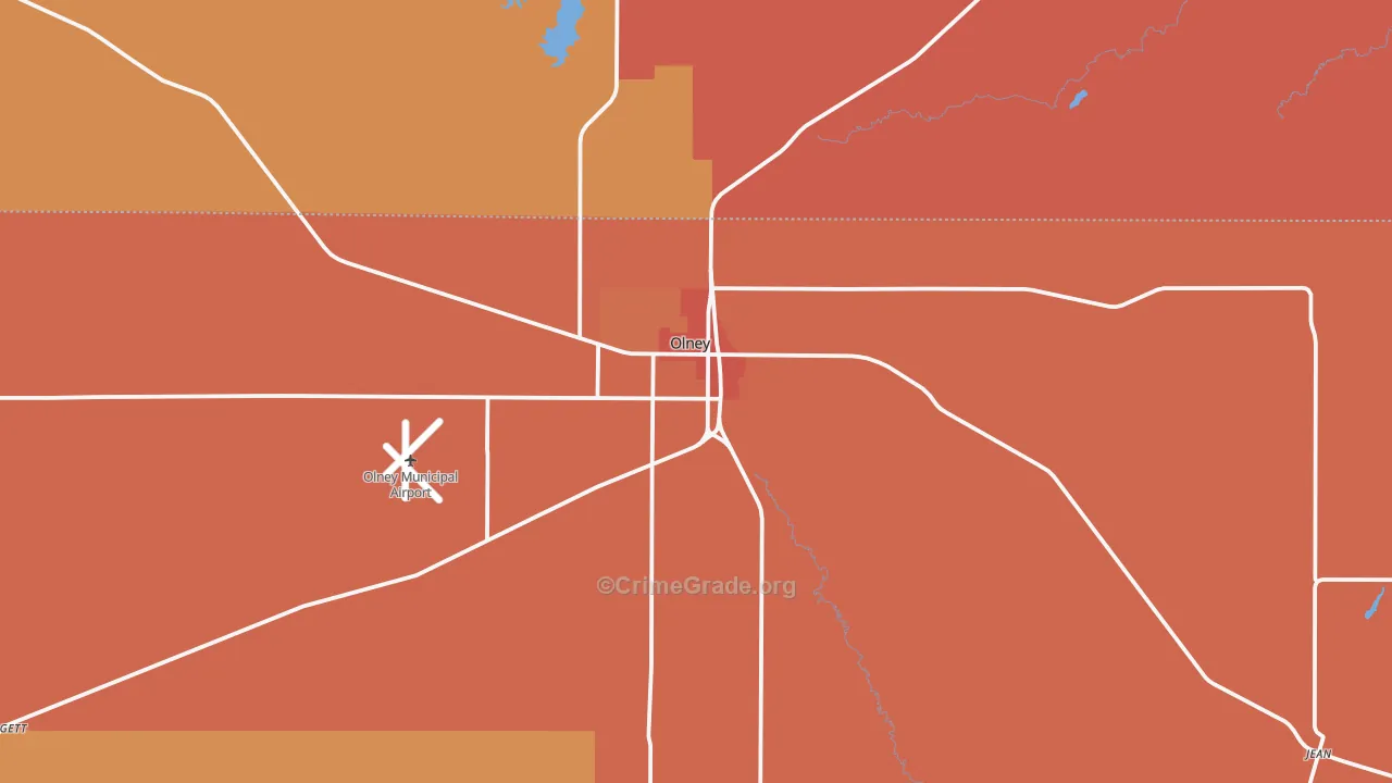 76374, TX Map of Drug-Related Crime Rates