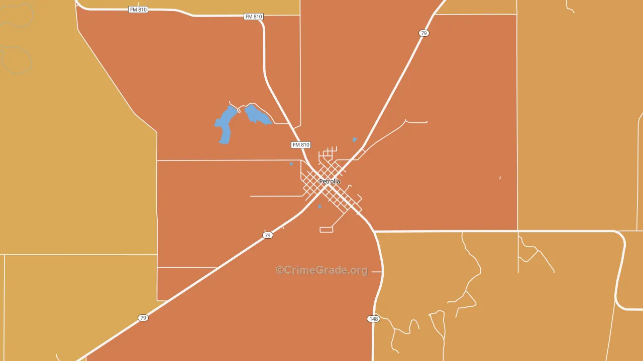 76377, TX Map of Drug-Related Crime Rates