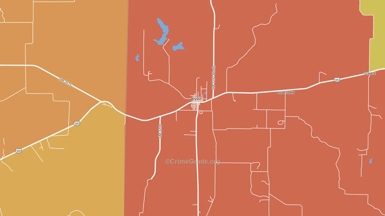 76427, TX Map of Drug-Related Crime Rates