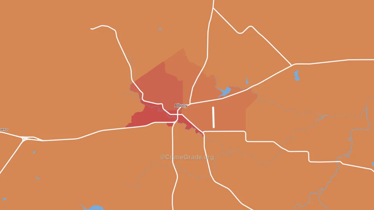 76430, TX Map of Drug-Related Crime Rates