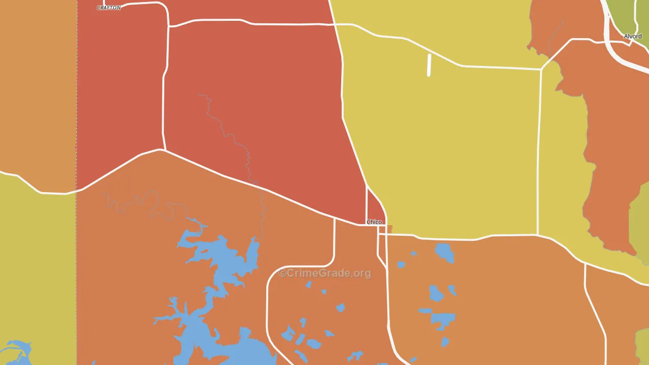 76431, TX Map of Drug-Related Crime Rates