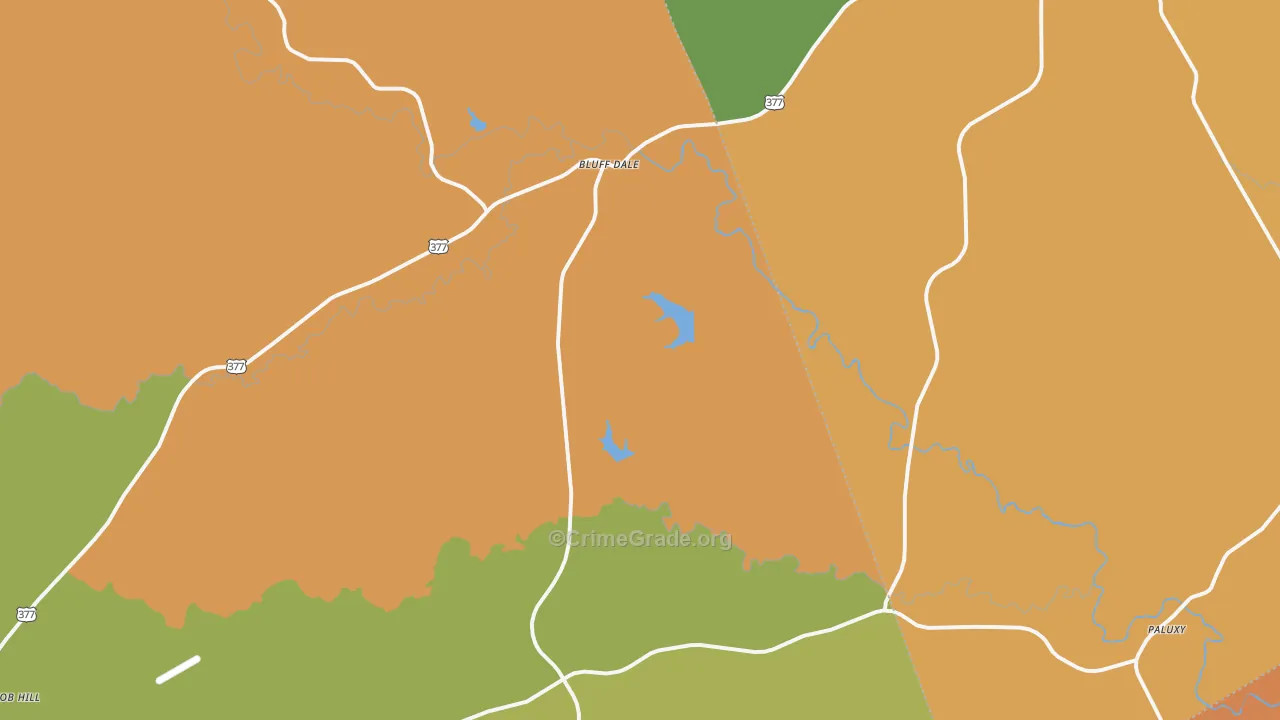 76433, TX Map of Drug-Related Crime Rates