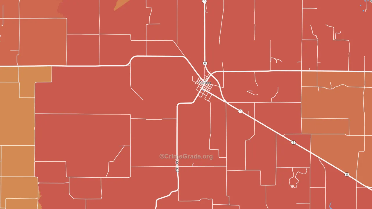 76435, TX Map of Drug-Related Crime Rates