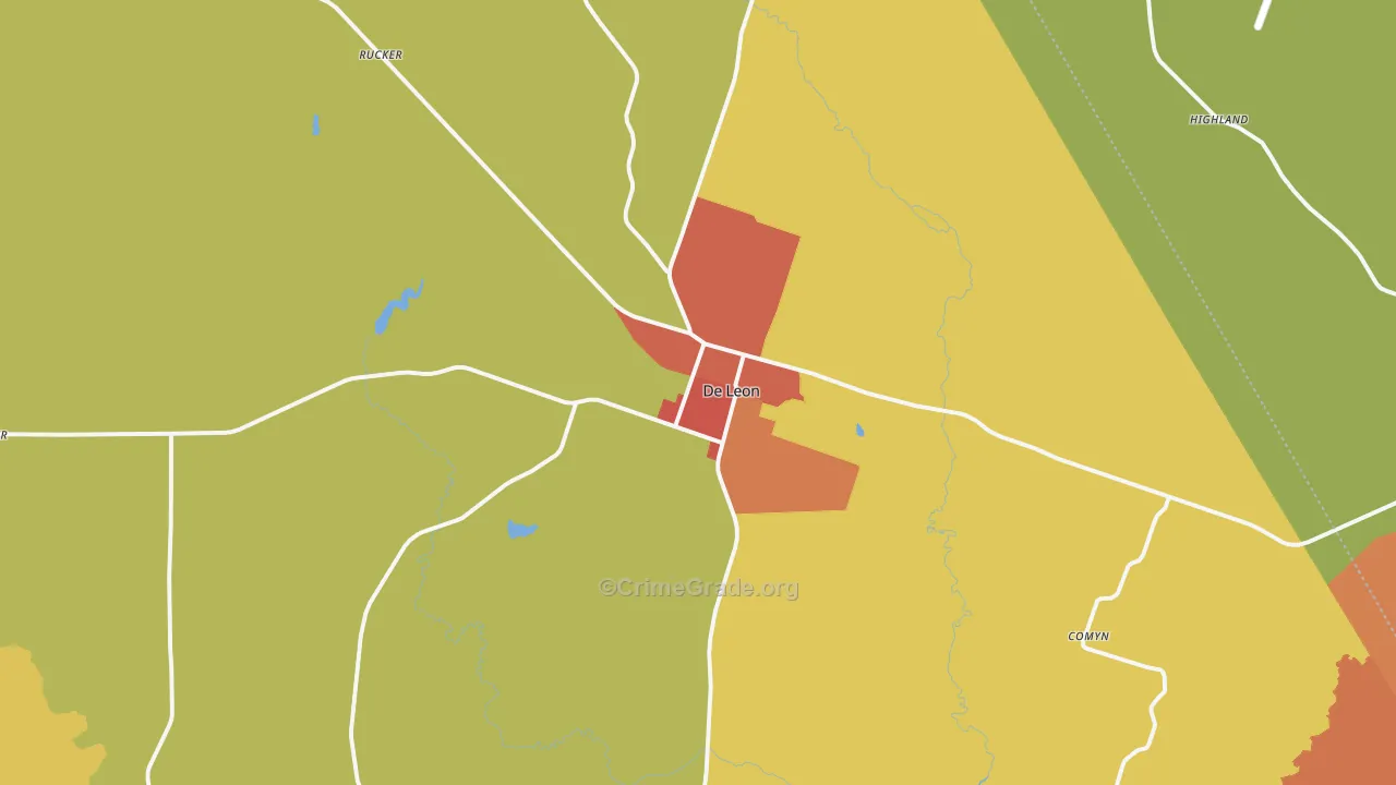 76444, TX Map of Drug-Related Crime Rates