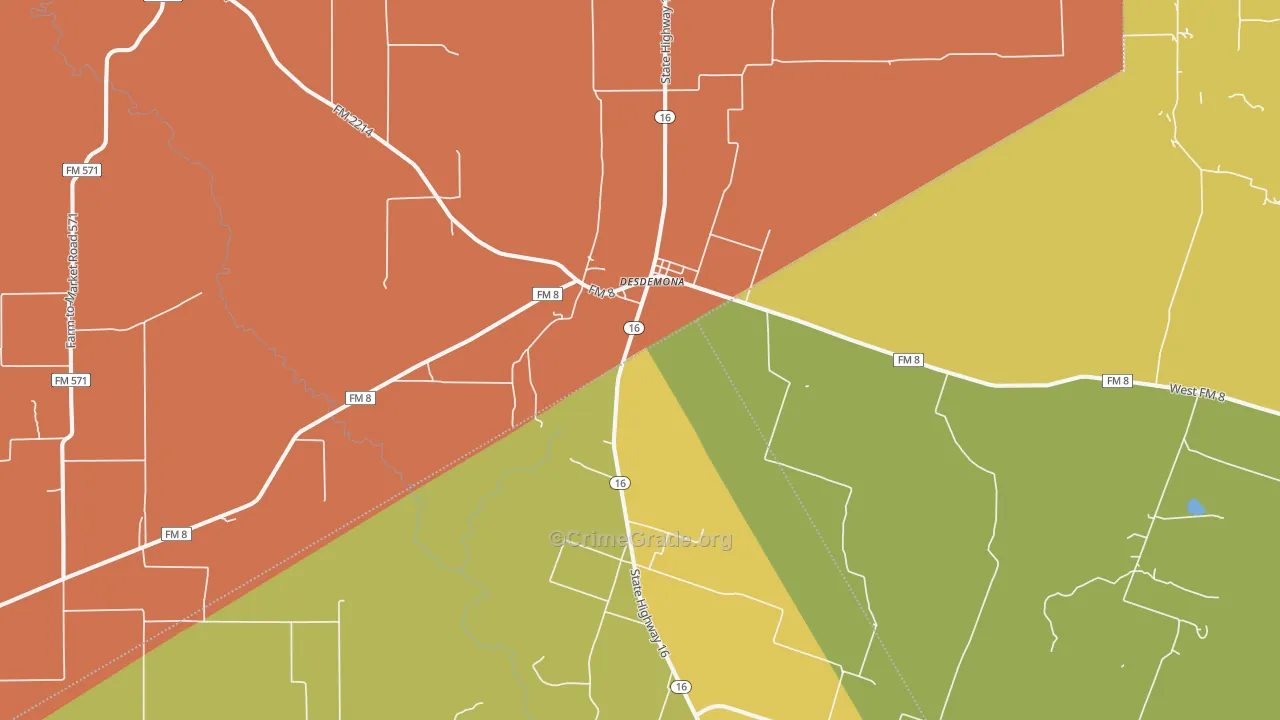 76445, TX Map of Drug-Related Crime Rates