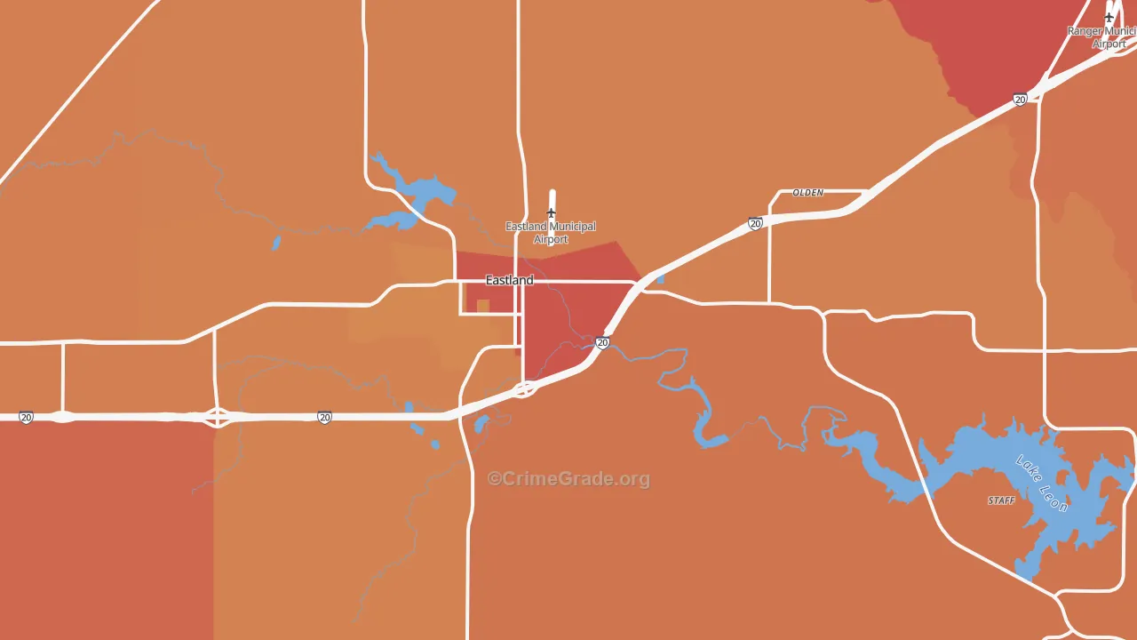 76448, TX Map of Drug-Related Crime Rates