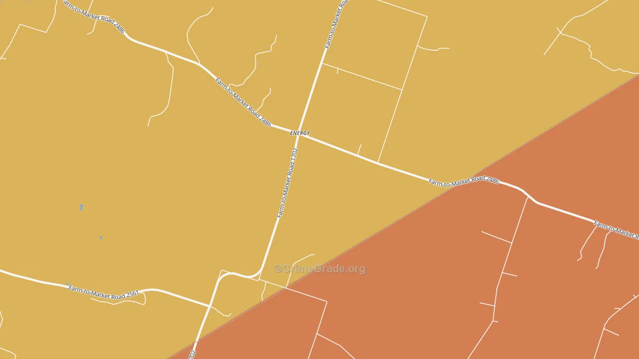 76452, TX Map of Drug-Related Crime Rates