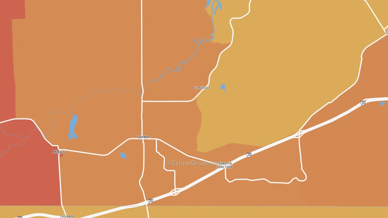 76453, TX Map of Drug-Related Crime Rates