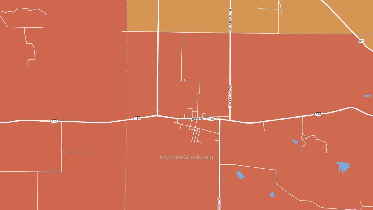 76459, TX Map of Drug-Related Crime Rates