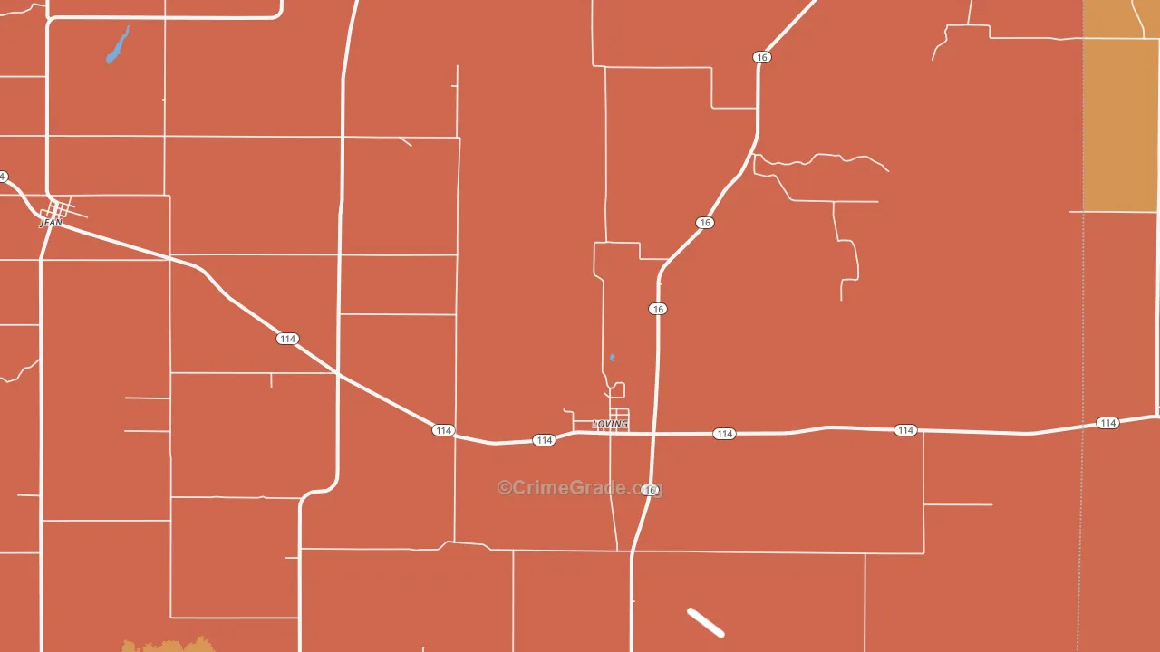 76460, TX Map of Drug-Related Crime Rates