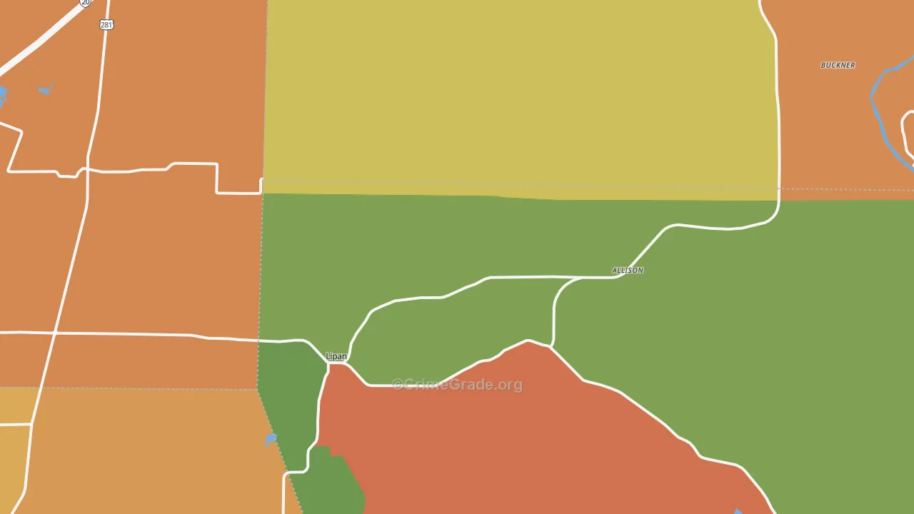 76462, TX Map of Drug-Related Crime Rates