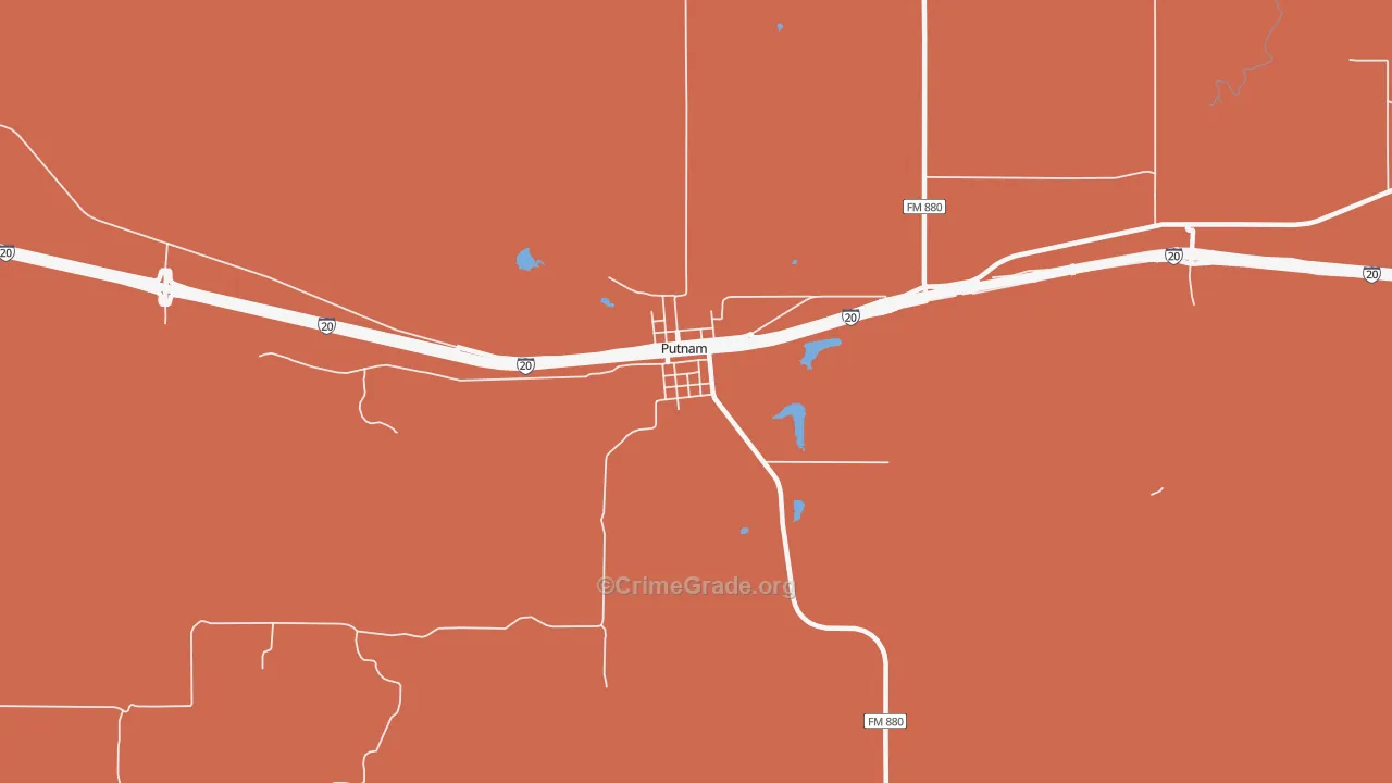 76469, TX Map of Drug-Related Crime Rates