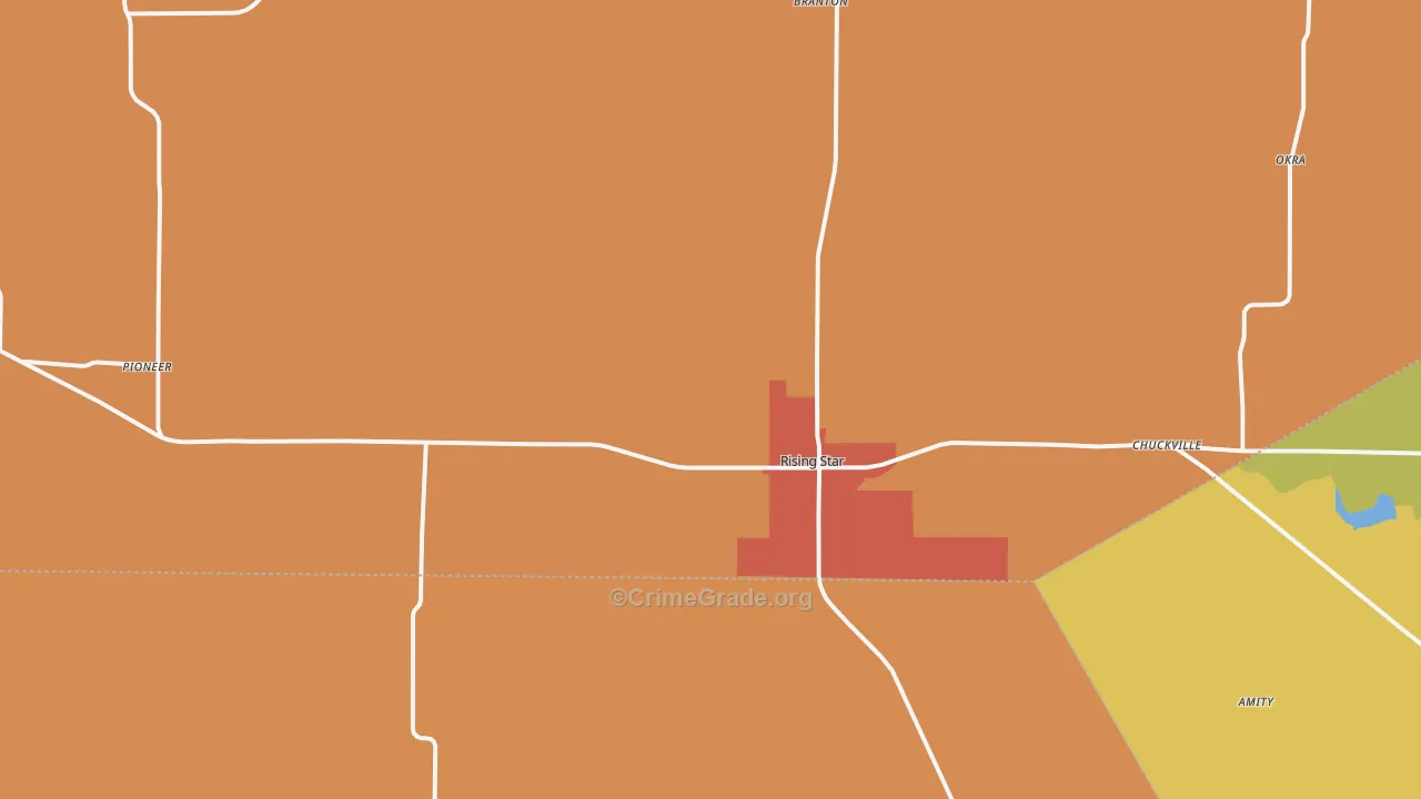 76471, TX Map of Drug-Related Crime Rates