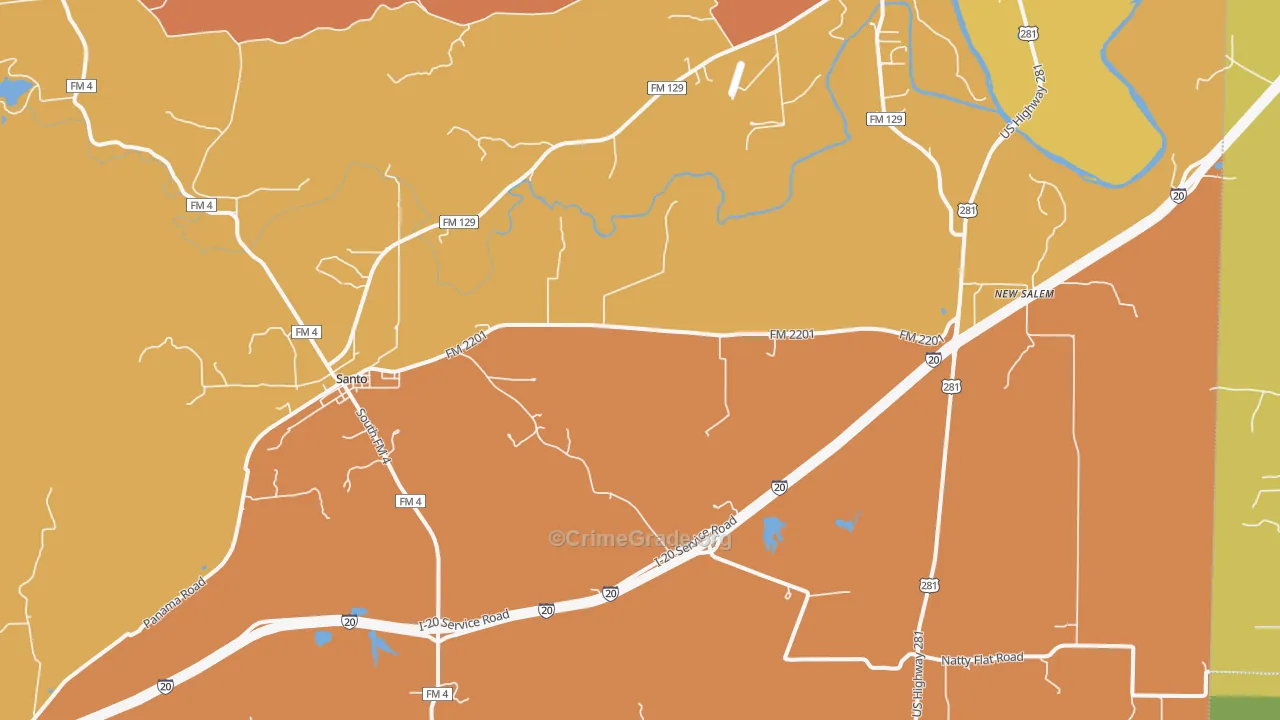 76472, TX Map of Drug-Related Crime Rates