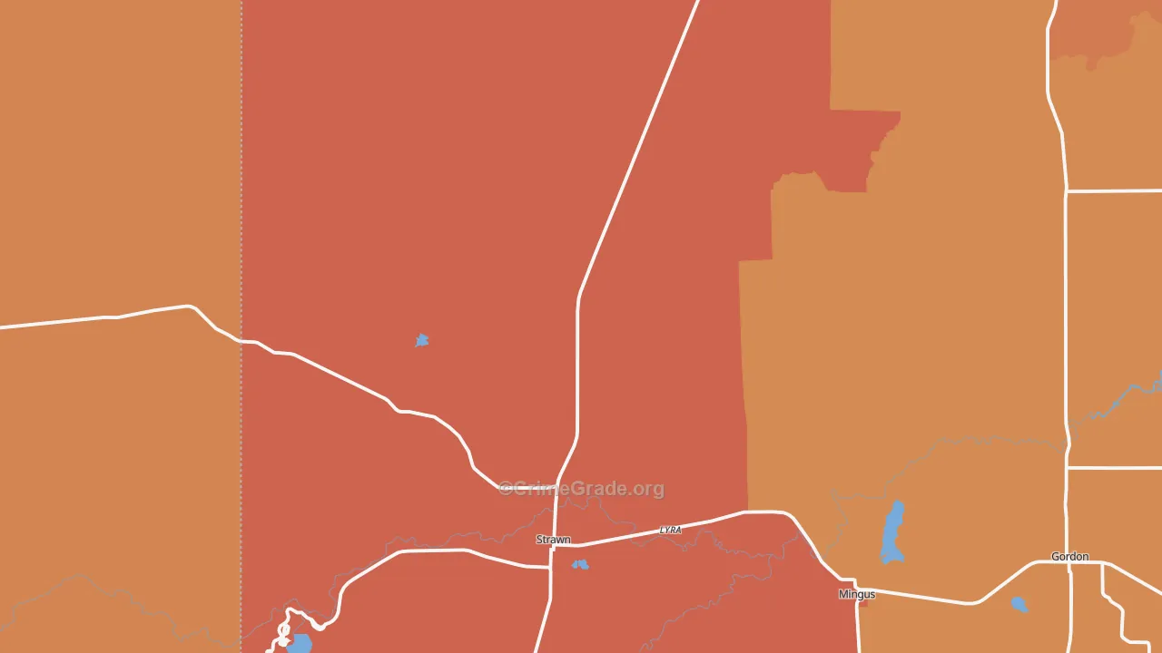 76475, TX Map of Drug-Related Crime Rates