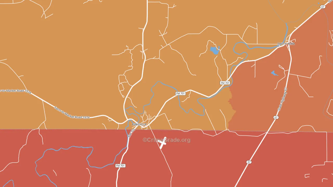 76481, TX Map of Drug-Related Crime Rates