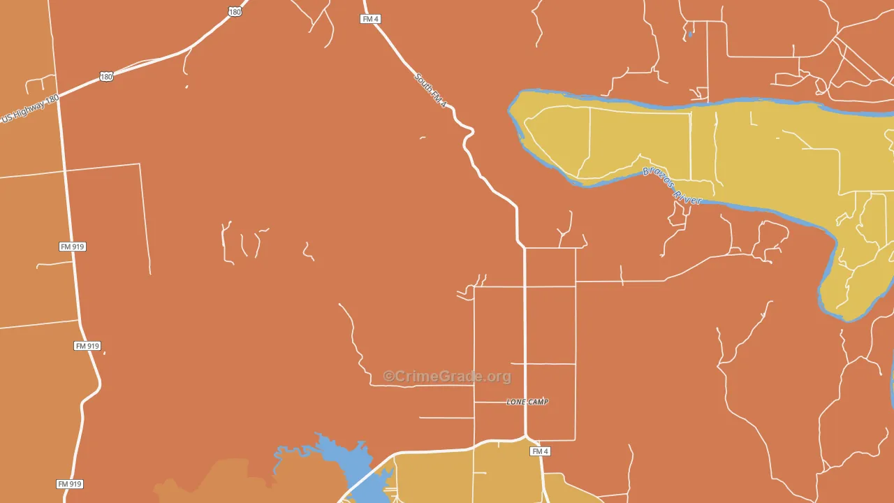 76484, TX Map of Drug-Related Crime Rates