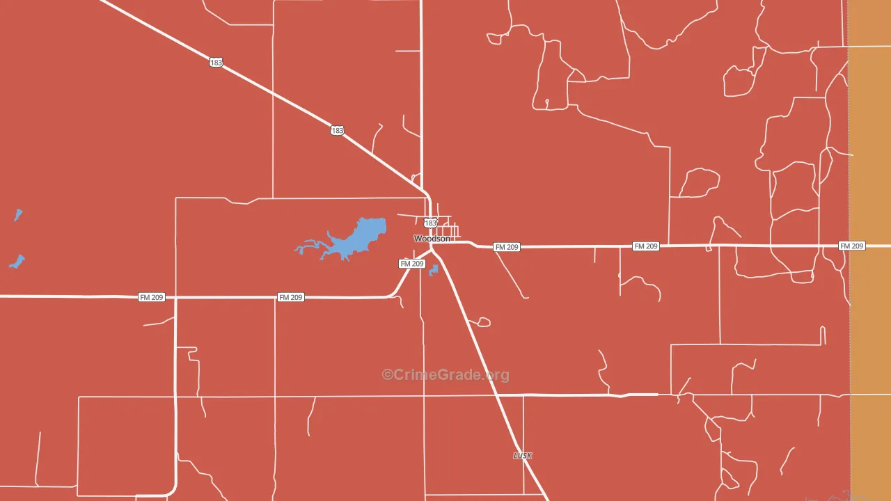 76491, TX Map of Drug-Related Crime Rates